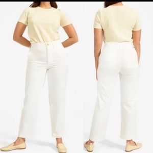 NWT Women's Everlane The Lightweight Relaxed Chino Button-up White Size 4